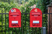 红色邮政邮箱高清图片