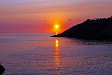 勒尼安海日落图片素材