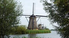 荷兰大风车风景高清图片