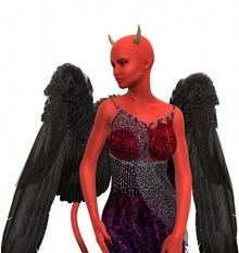 红色3D女性模型图片