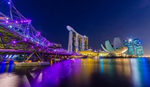 新加坡璀璨灯光夜景图片下载