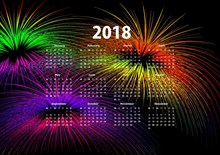 2018全年日历表图片下载