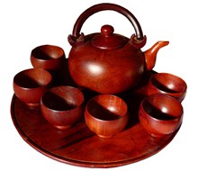 复古棕色茶具图片素材