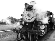 蒸汽机车黑白图片下载