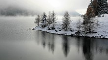 冬季湖泊雪景图片大全