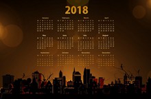 2018新年日历高清图片
