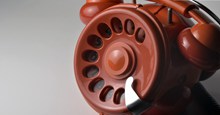 棕色复古电话机高清图片