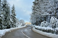 冬季道路雪景图片大全