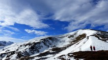 冬天高地雪山景观精美图片