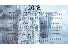 2018年新年日历图片素材