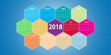 2018年日历全年表桌面图片大全