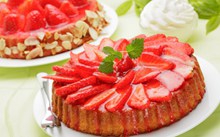 草莓芝士蛋糕高清图