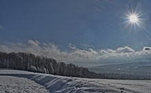 阳光下冬季雪景图片下载