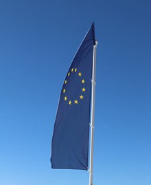 蓝色欧盟国旗图片素材