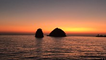 海上日落景色摄影高清图