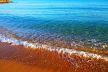 大海沙滩浪花精美图片