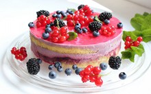 蓝莓水果蛋糕图片素材