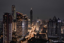 城市建筑物夜景图片下载