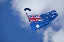 澳大利亚旗帜飘扬高清图