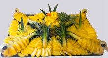 菠萝雕花摆盘高清图
