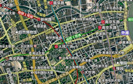 上海大字体卫星地图图片素材
