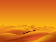 沙漠骆驼景色风光ppt模板