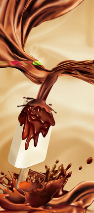 美味巧克力海报PSD素材