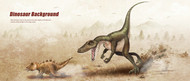 追跑的恐龙插画PSD素材