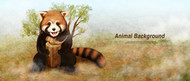 小熊猫插画PSD素材