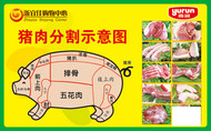 猪肉分割示意图PSD素材
