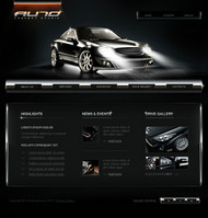 黑色汽车网站PSD图片