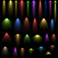 彩色舞台灯光PSD图片