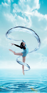水元素美女舞蹈PSD图片
