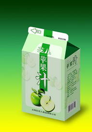 苹果汁包装PSD图片
