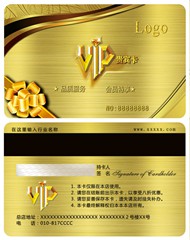 金色VIP贵宾卡PSD图片