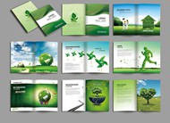 绿色环保画册PSD图片