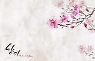 韩版手绘花朵PSD图片