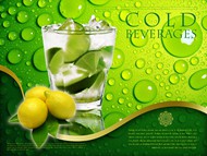 柠檬饮料广告PSD图片