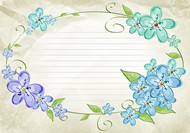 手绘花朵边框PSD图片