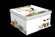 七彩甜心蛋糕盒PSD图片