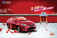 长安汽车产销海报PSD图片