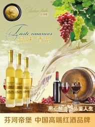 红酒品牌广告PSD图片