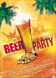 啤酒派对海报PSD图片
