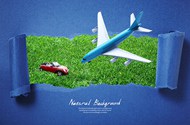 航空物流海报PSD图片