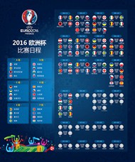 2016欧洲杯赛程图PSD图片