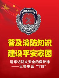 安全消防知识展板PSD图片