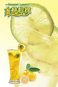 金桔柠檬茶海报PSD图片