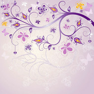 时尚紫色花纹矢量图