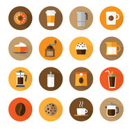 咖啡甜品图标矢量图