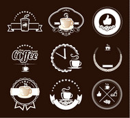 创意咖啡标签矢量图